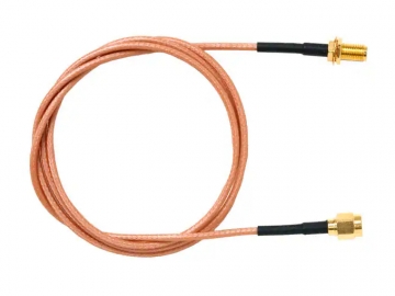 SMA Male to SMA Female Bulkhead 50 ohm CableSMA 公頭至 SMA 母頭悶頭 50 Ω 電纜Pomona 73070-BB 系列